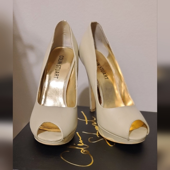 Colin Stuart Peep Toe High Heel Pumps Size 7.5 or 38 - Picture 2 of 6